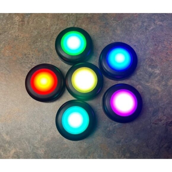 New Wireless 16 Color Changing LED Puck Light 6 Pack LED Under Cabinet Lighting - Picture 2 of 2